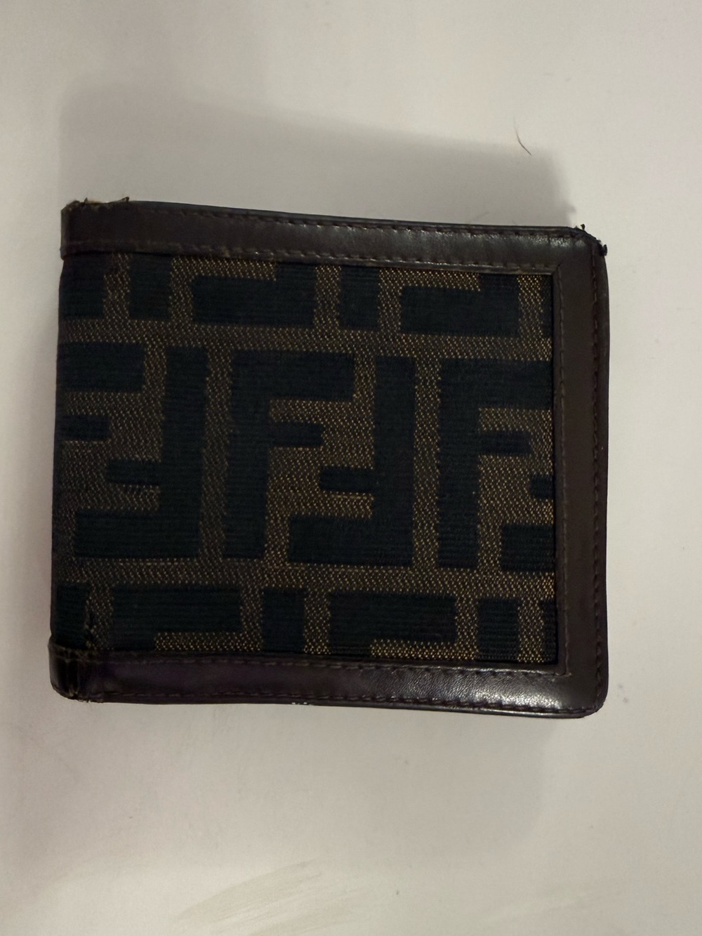 Fendi Zucca FF Logo Bifold Wallet